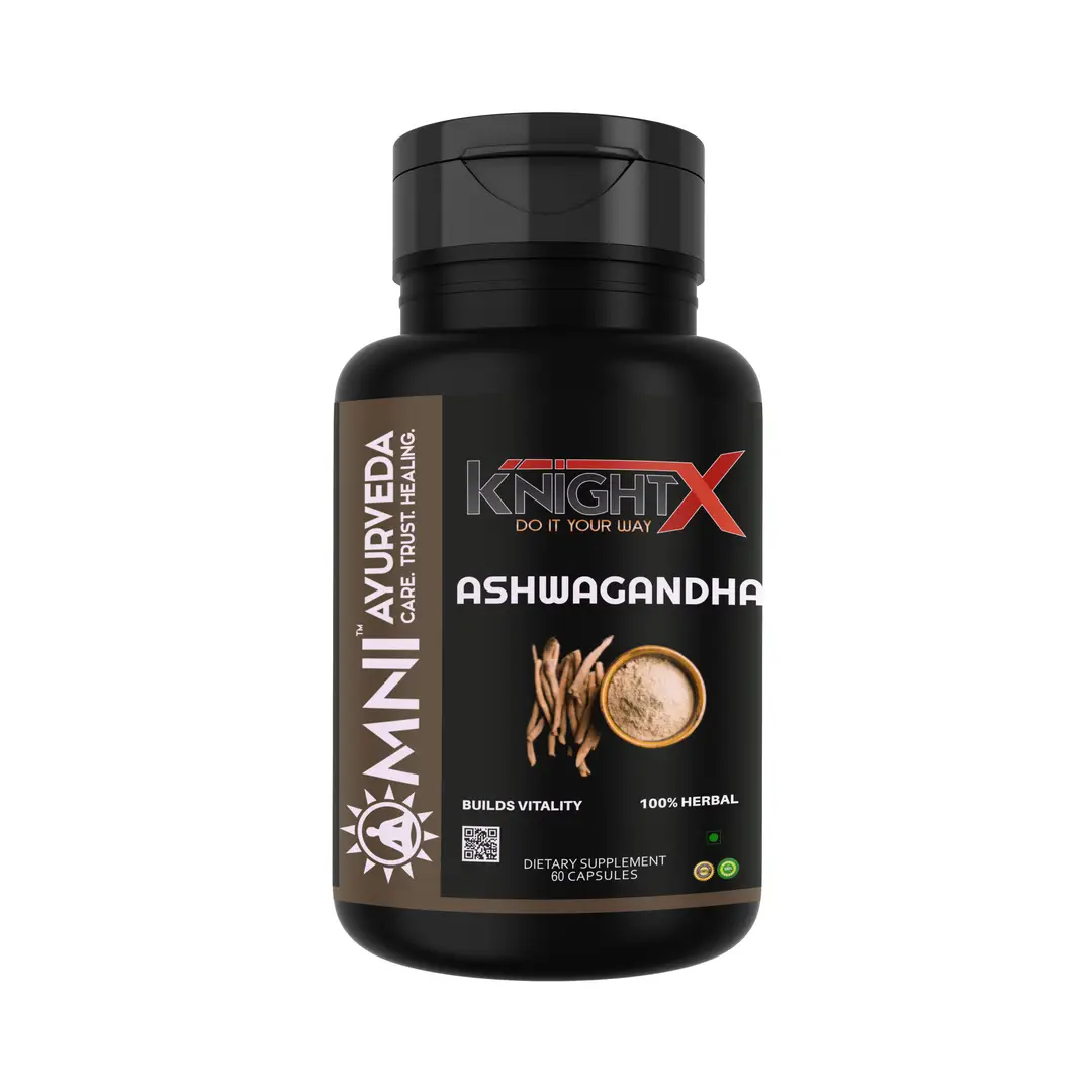 KnightX - Ashwagandha Capsules, General Wellness, Better Immunity, Extra Strength - Pack of 1 (60 Capsules)