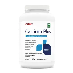 GNC: Calcium Plus With Magnesium & Vitamin D3, Strengthens Bones, Reduces Back & Joint Pain, Promotes Healthy Muscle Contraction, Formulated in USA icon