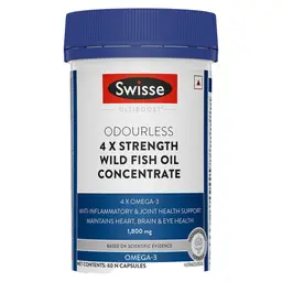 Swisse Ultiboost Odourless 4X Strength Wild Fish Oil Concentrate (1800MG) for Joint, Heart, Brain & Eye Health  icon