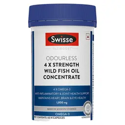 Swisse Ultiboost Odourless 4X Strength Wild Fish Oil Concentrate (1800MG) for Joint, Heart, Brain & Eye Health icon