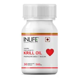 INLIFE - Krill Oil (Superba) Phospholipid Omega 3 with Astaxanthin 500 mg - 30 Capsules icon