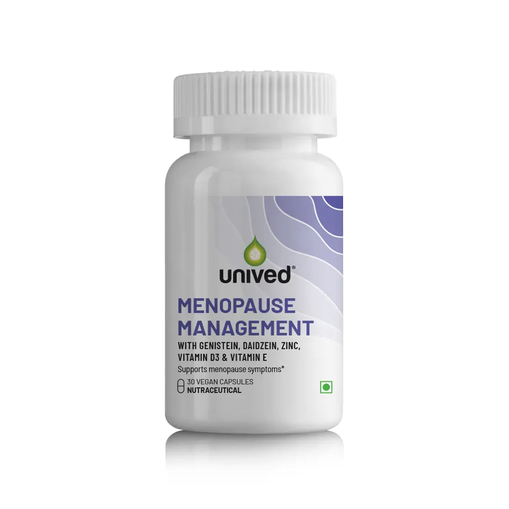 Unived Menopause Management with Zinc Citrate, Vitamin E for Menopause Relieve Support - Pack of 1 (30 Capsules)