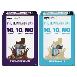 Snactivate Protein Wafer Bars with 10g Protein, 10g Fiber & Sugarfree for Healthy Snacking - Pack of 12 (Combo Pack)