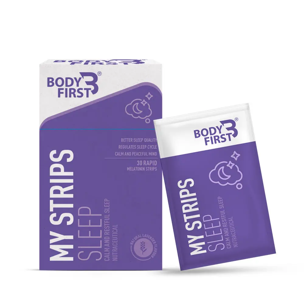 Bodyfirst My Strips - Sleep - 30 Strips - Better Sleep Quality, Regulates Sleep Cycle, Calm & Peaceful Mind - Pack of 1 (30 Strips)