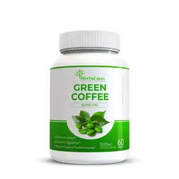 Herbal max - Green Coffee Beans Extract 500 mg -Helps in Fat Burning and Weight Loss -For Men and Women - 60 Counts icon