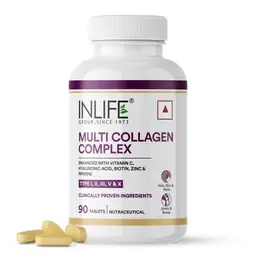 Inlife Multi Collagen Complex with Biotin, Hyaluronic Acid, Piperine for Skin and Hair icon