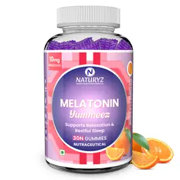 Naturyz Melatonin 10mg with Chamomile, L Theanine, L-Threonine for Better Sleep