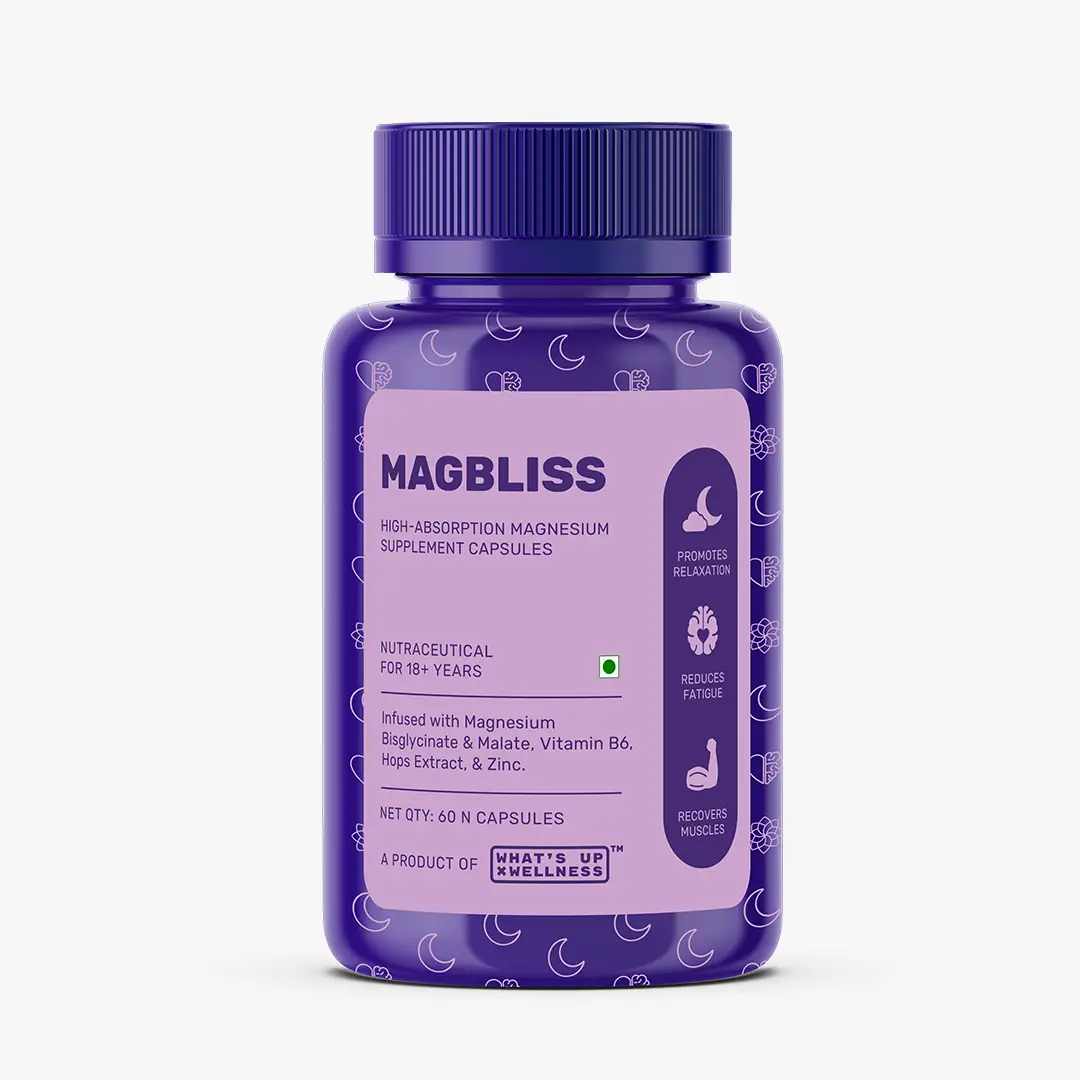 MagBliss Magnesium Capsules | Support Deep Sleep & Muscle Recovery | 60 No - Pack of 1 (60 Capsules)