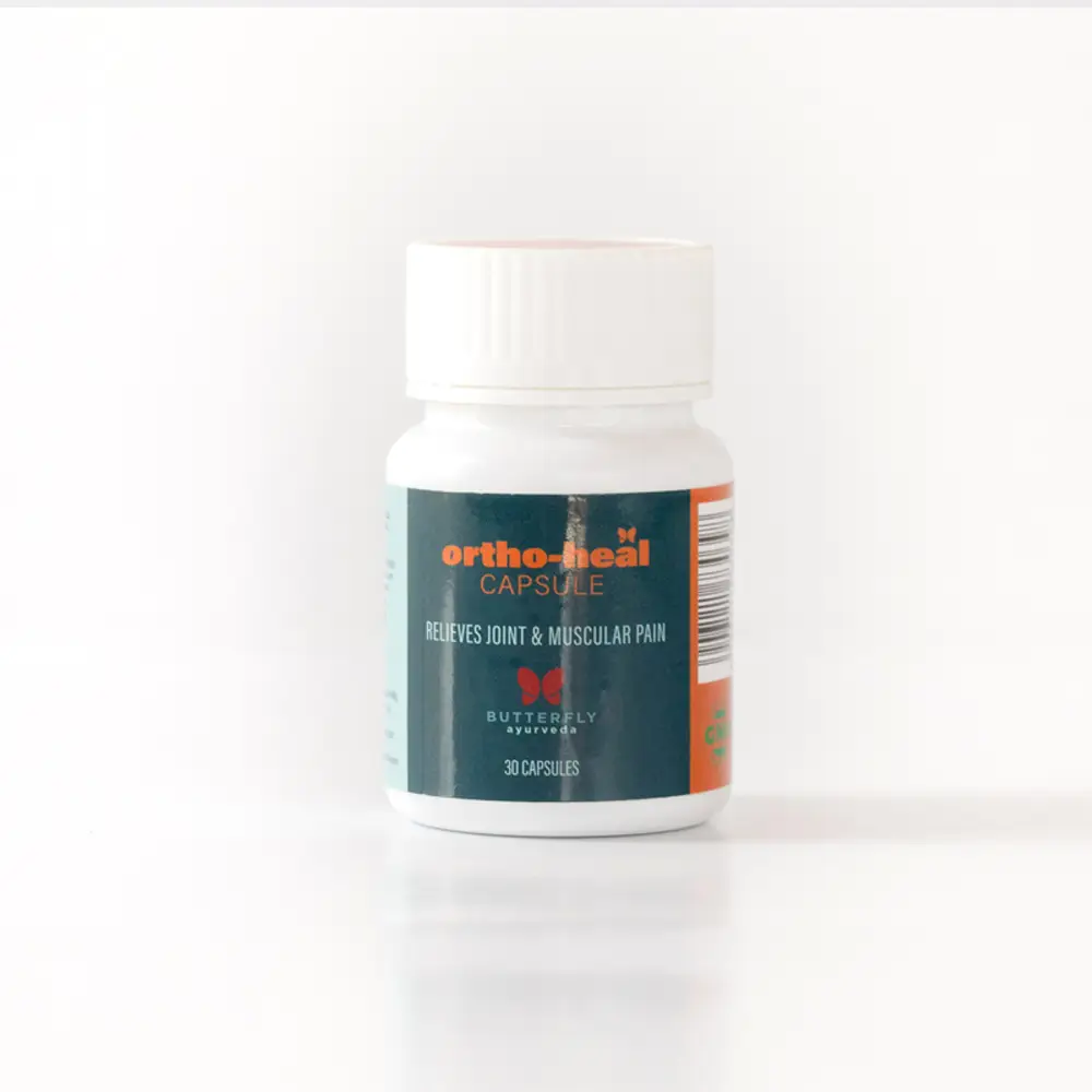 Butterfly Ayurveda - Ortho-Heal Capsules - Relieves Muscular & Joint Pain - 30 Capsules - Pack of1(30Tablets)