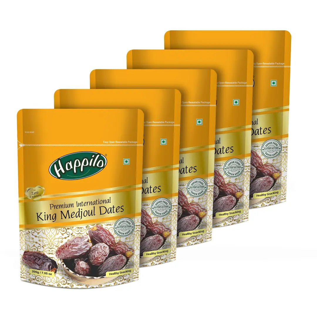 Happilo Premium International King Medjoul Dates - Pack of 5(1000 gm)