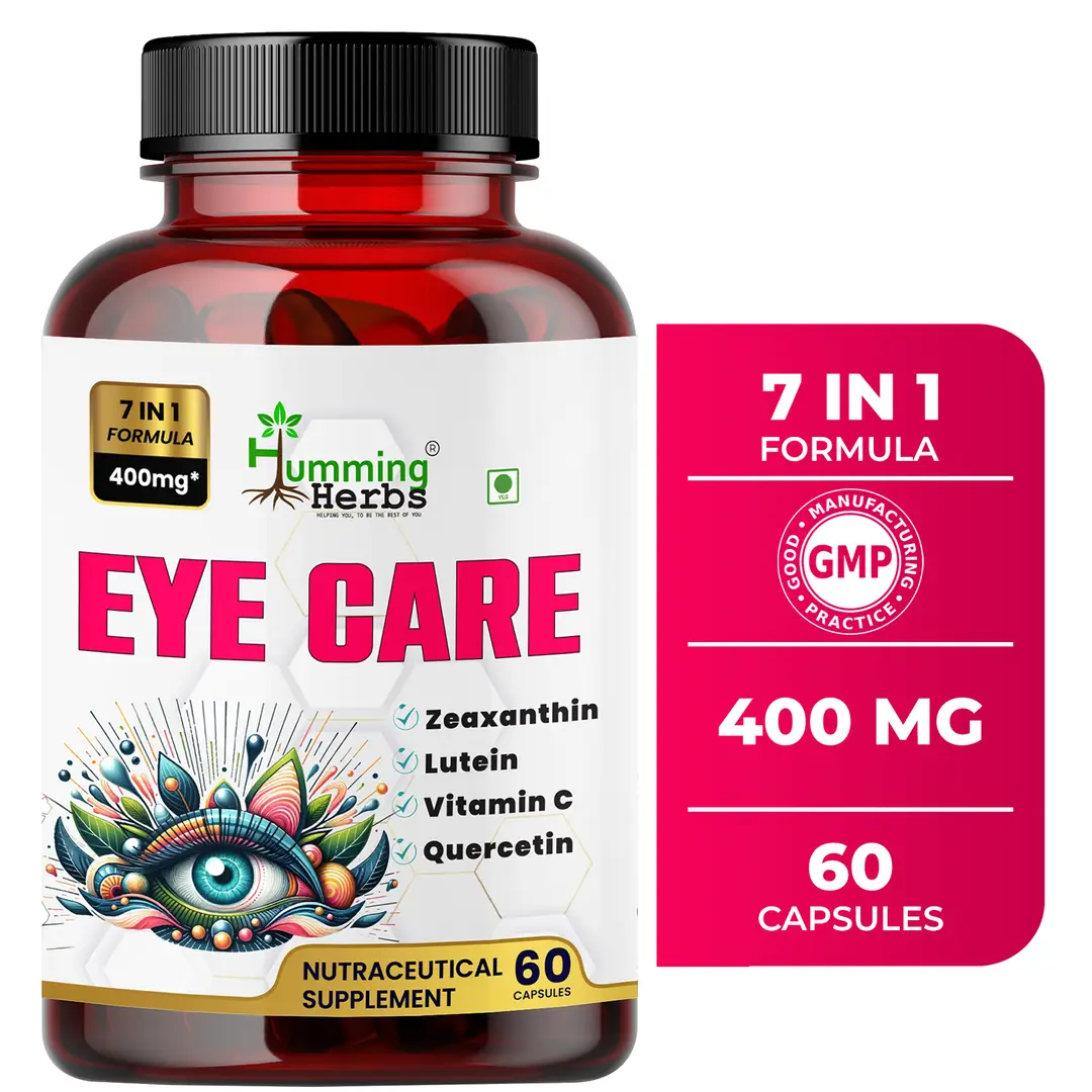 Humming Herbs Eyecare with Zeaxanthin, Lutein for Eye Health - Pack of 1 (60 Capsules)