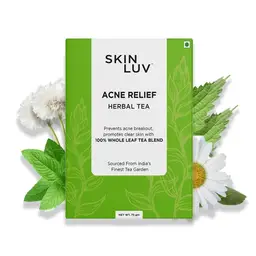 SKINLUV Acne Relief Herbal Tea, 100% Whole Leaf Tea Blend prevents acne and promtes clear skin icon