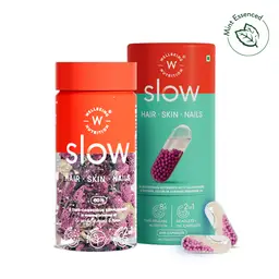 Wellbeing Nutrition - Slow - Hair, Skin & Nails - with Collagen, Glutathione, HLA, Biotin - for Skin Glow, Hair Growth and Repair, Stronger Nails icon