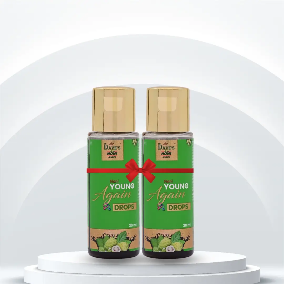 The Dave's Noni Young Again Drops for Boosts Stamina, Vigour & Vitality, Noni Immunity Booster Drops for Male - Pack of 2 (60 ml)