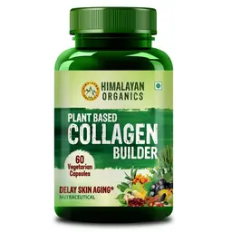 Himalayan Organics Plant Based Collagen Builder for Hair and Skin with Biotin and Vitamin C - 60 Veg Capsules icon