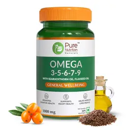 Pure Nutrition Omega 3 5 67 9 l Omega vegetarian capsules for heart, brain, eye, Skin & immunity 30 Veg Tablets icon