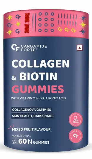 Carbamide Forte Collagen & Biotin Gummies for men and women for Skin & Hair