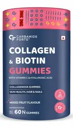 Carbamide Forte - Collagen & Biotin Gummies| Collagen Supplements for Women & Men for Skin & Hair - Mixed Fruit Flavour icon