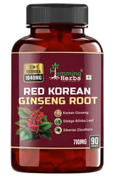 Humming Herbs - Red Korean Ginseng with Siberian Eleuthero - for Energy Boost, Improves Mental Clarity, Support Immune System icon