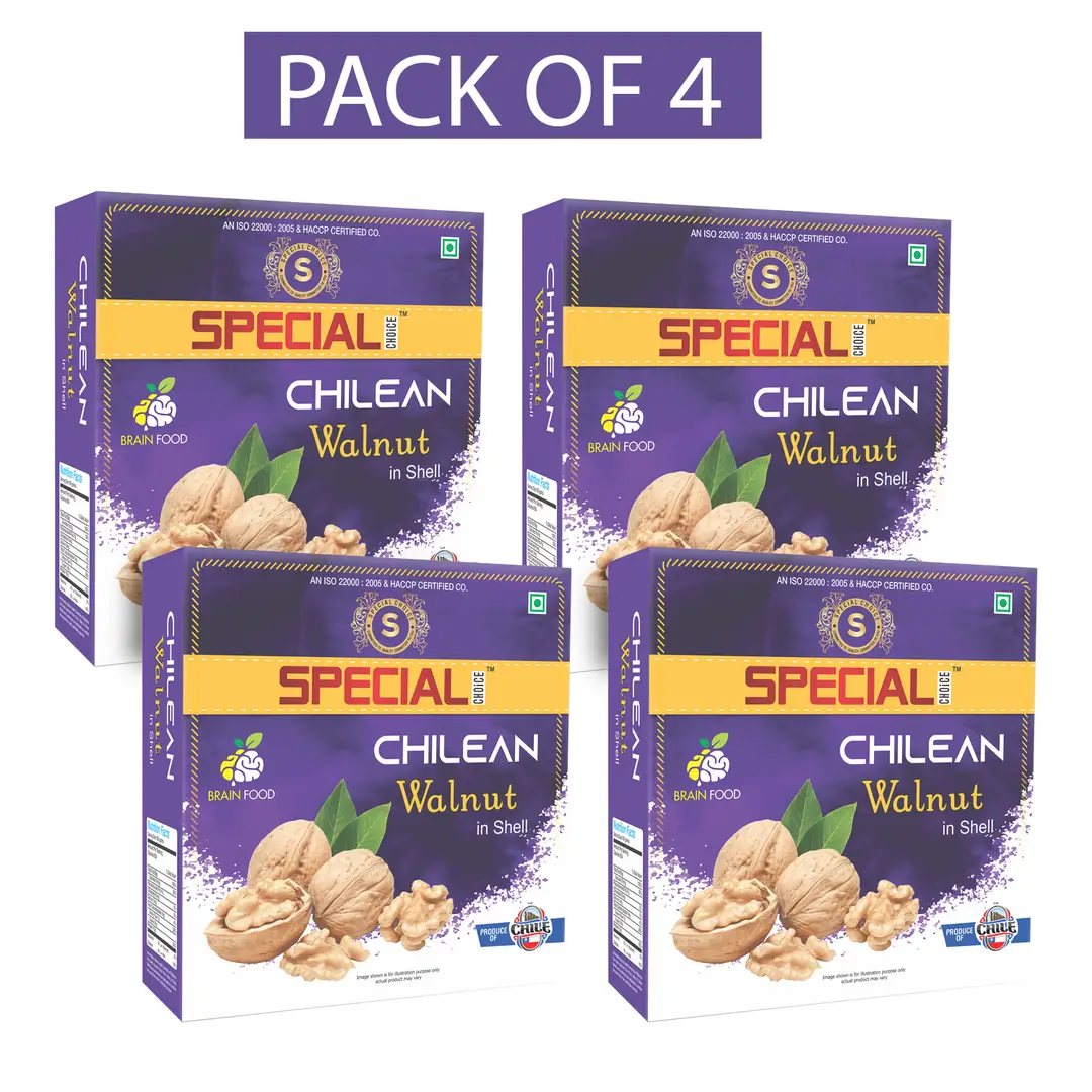 Special Choice Chilean Walnut Inshell for Weight Regulation - Pack of 4 (2000 gm)