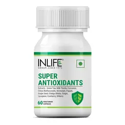 Inlife - Super Antioxidant Supplement Lycopene, Green Tea, Milk Thistle, Curcumin, Grape Seed, Ginkgo Biloba, Ginger, Cranberry, Bilberry, Alpha Lipoic Acid, Lutein, Zeaxanthin - 60 Vegan Capsules icon