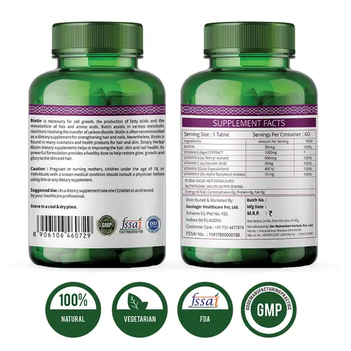 Biotin Hair Regrowth Supplements 60 Tablets  Bold Care