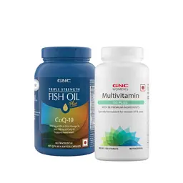 GNC - Triple Strength Fish Oil+CoQ10 & GNC - Women's Multivitamin for Women 50+ Combo icon