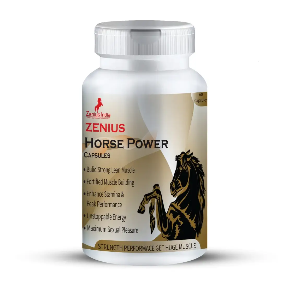 Zenius Horse with Shilajit, Ashwagandha for Men’s Sexual Health and Vitality - Pack of 1 (60 Capsules)