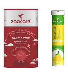 Zaocare Daily Detox (30 Gummies) & Calcium & Vitamin D3 (15 Effervescent Tablets) icon