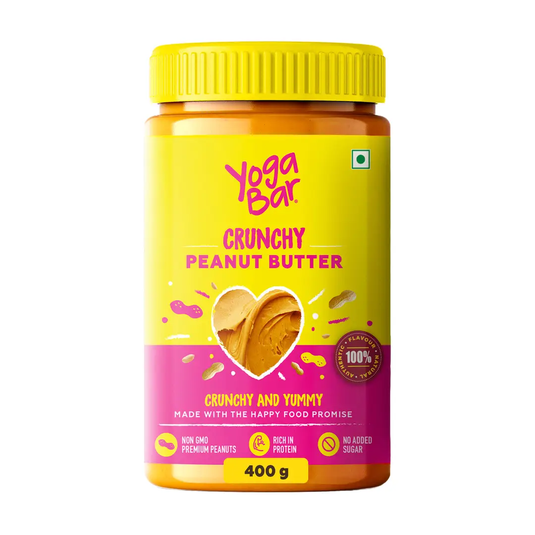 Yogabar Crunchy Pure Peanut Butter - 400 gm