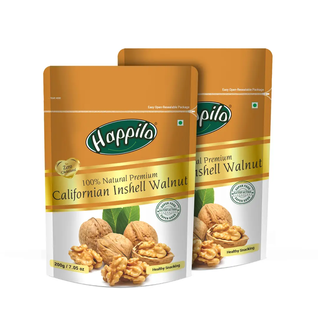 Happilo Natural Premium Californian Inshell Walnuts - Pack of 2 (400 gm)