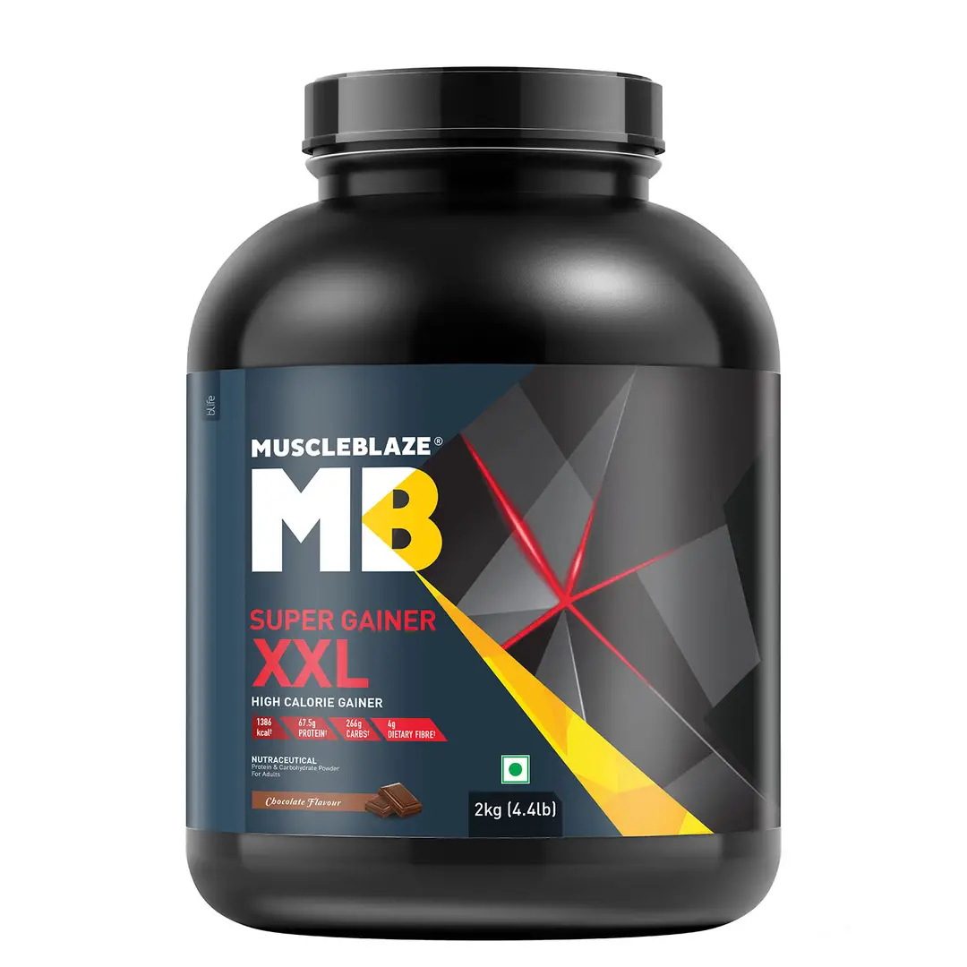 MuscleBlaze Super Gainer XXL for Muscle Mass Gain - Chocolate Bliss,4.41 lb
