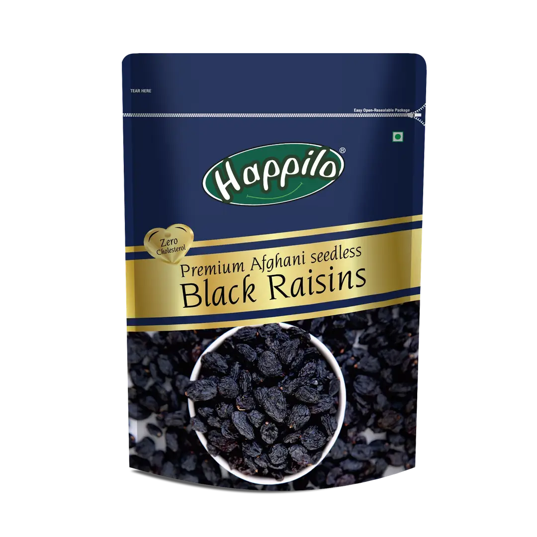 Happilo Premium Afghani Seedless Black Raisins - Pack of 1 (250 gm)