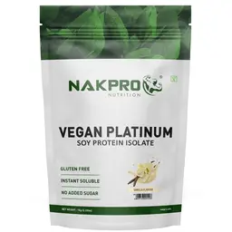 Nakpro 100% Soy Protein Isolate with 25.3g Protein, 4.6g BCAA for Muscle Gain and Recovery