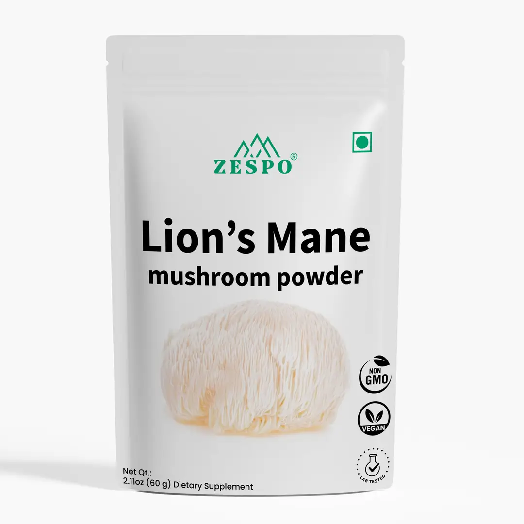 Zespo Organic Lion's Mane Powder for Brain Power and Memory Boost - 60 gm
