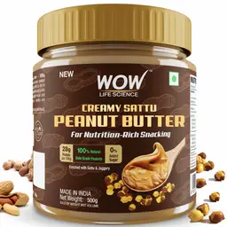 WOW Life Science - Creamy Sattu Peanut Butter - 500g icon