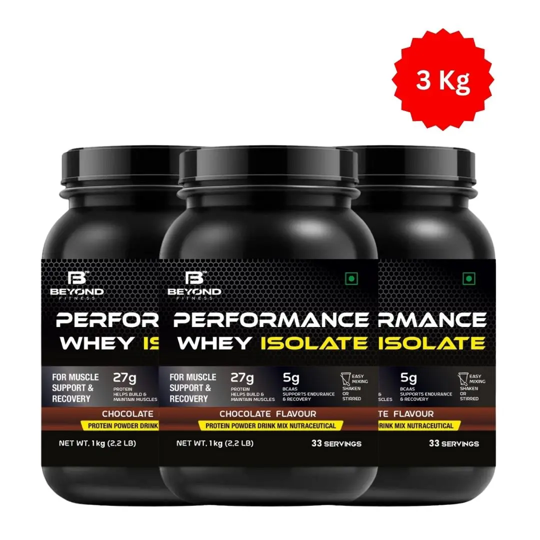 Beyond Fitness - Performance Whey Isolate Protein with Alkalized with Alkali - for Weight Loss - 3000 gm