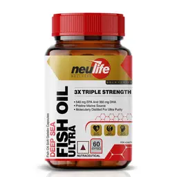 Neulife Triple Strength Omega 3 Fish Oil with 550mg EPA and 425mg DHA for Heart Health icon