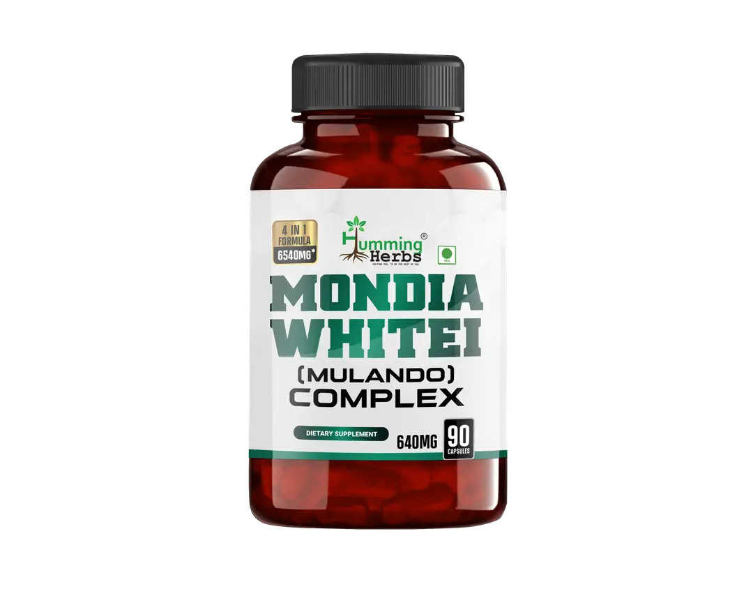 Humming Herbs - Mondia Whitei - with Maca Root, Fadogia Agrestis - for Boosting Energy and Stamina - Pack of 1 (90 Capsules)