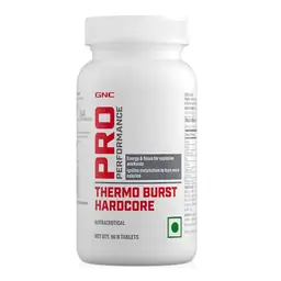 GNC Pro Performance Thermo Burst Hardcore | Burns More Calories | High Energy & Focus | Boosts Metabolism | Supports Explosive Workout | Healthy Weight Control | Formulated in USA | 90 Tablets icon