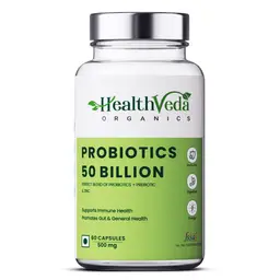 Health Veda Organics - Probiotics 50 Billion CFU Multi-Strains - with 10X Better Digestion - for Immunity Support, Improves Gut Health icon