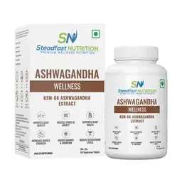 Steadfast Nutrition - Ksm-66 Ashwagandha - with Di Basic Calcium Phosphate - for Stress Relief, Energy Balance and Reduced Fatigue icon