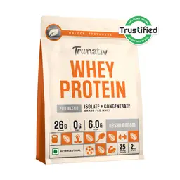 Trunativ Pro Blend Whey Protein with Grass-Fed Isolate & Concentrate for Muscle Recovery and Strength
