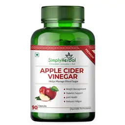 Simply Herbal Apple Cider Vinegar Capsules 500mg -for weight loss, Manage Blood Sugar, Probiotic Blend, Boost Metabolism, Belly Fat  - 90 Capsules icon