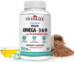 Swisslife Forever Omega 3 Veg Capsules with Omega 3 6 9, Flaxseed, Borage and Olive Oils for Heart, Skin, Hair, Joint, Mood and Muscles icon
