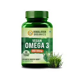 Himalayan Organics Vegan Omega 3 6 9 with DHA (560mg) for Healthy Heart, Joints & Eyes  icon