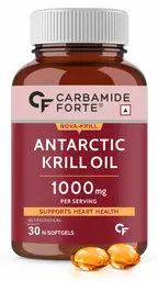 Carbamide Forte Antarctic Krill Oil 1000mg with Marine Phospholipids and 2% Astaxanthin for Heart, Brain, Joint, Eye and Skin Health icon