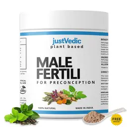 JUSTVEDIC Male Fertili Drink Mix (1 Month Pack | 200 Grams) - To Boosts Fertility and Increases Count icon