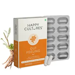 Happy cultures - Gut feeling - with Riboflavin, Niacinamide - for Digestion, bloating and IBS icon