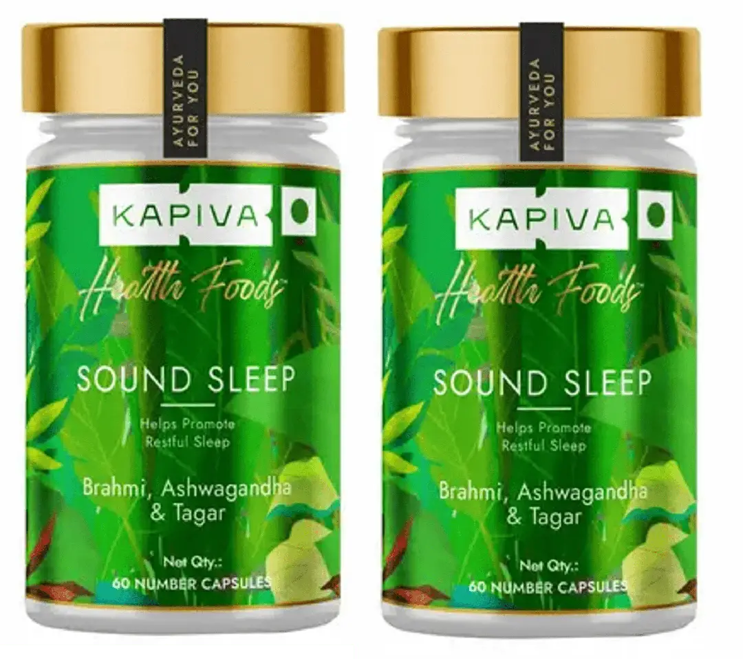 Kapiva Sound Sleep Capsules - Normalize Sleep Disorder, reduce stress - Pack of 2 (120 Capsules)